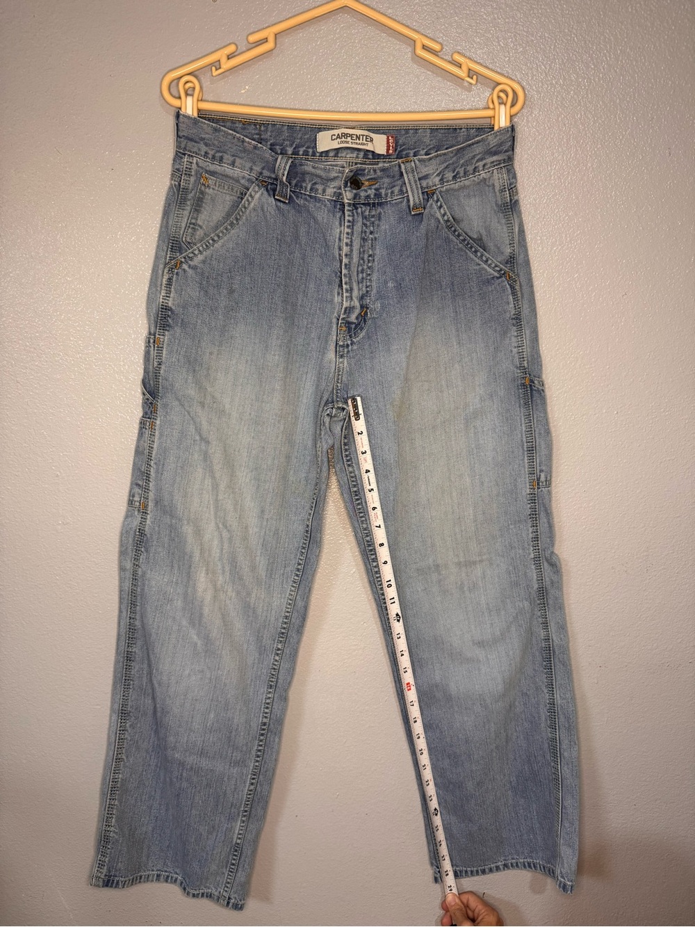 Levi’s Carpenter Loose Straight Jeans Men’s 30x30 Light Wash Utility Denim Y2K - Picture 10 of 11